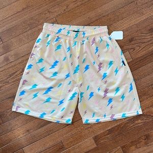 Mesh Lightning Bolt Shorts